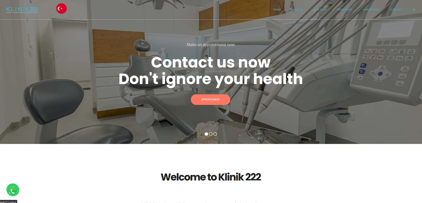 Klinik 222 — Ağız ve Diş Sağlığı Kliniği ekran görüntüsü